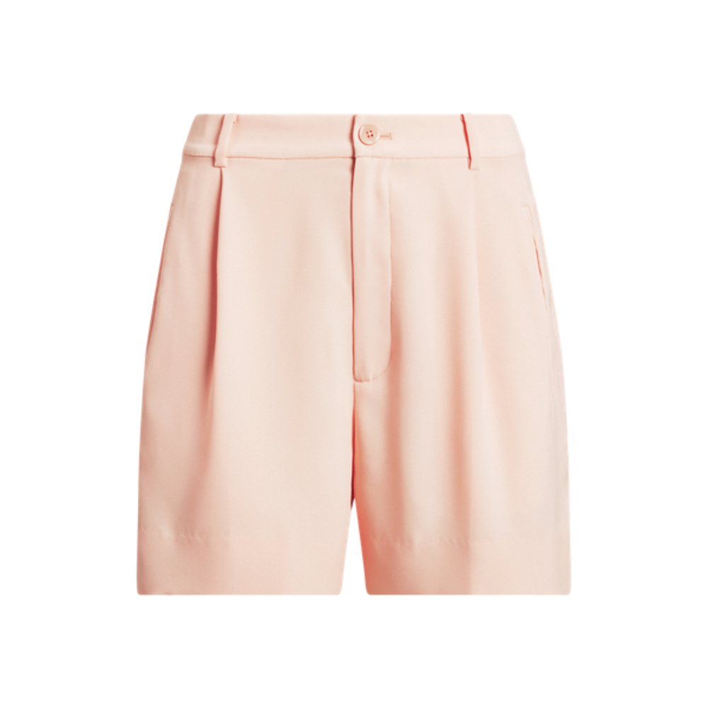 NWT Lauren Ralph Lauren Pleated Georgette Shorts High Rise Pale Pink Size 16